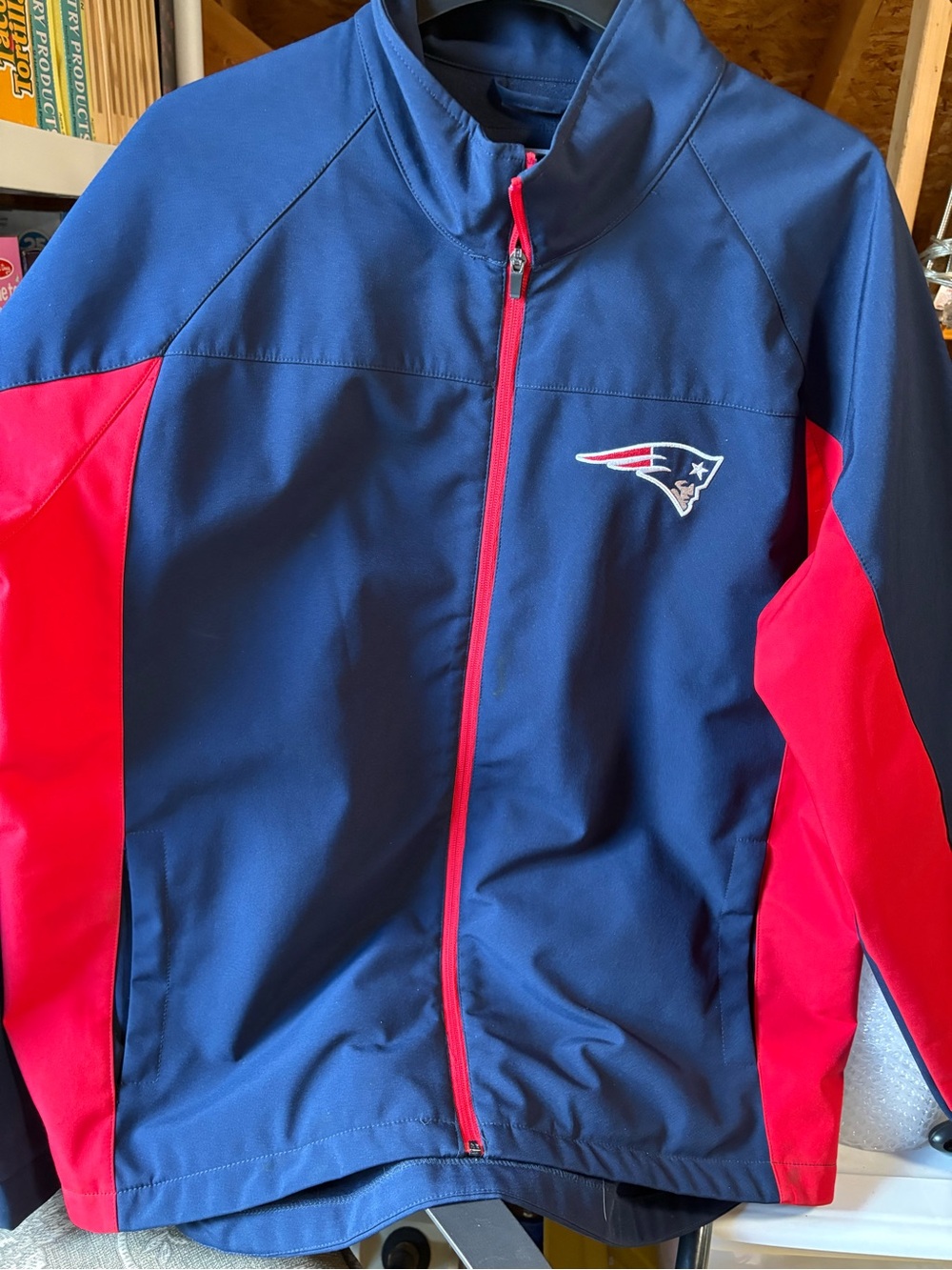 NFL Navy and Red New England Patriots Performance Jacket